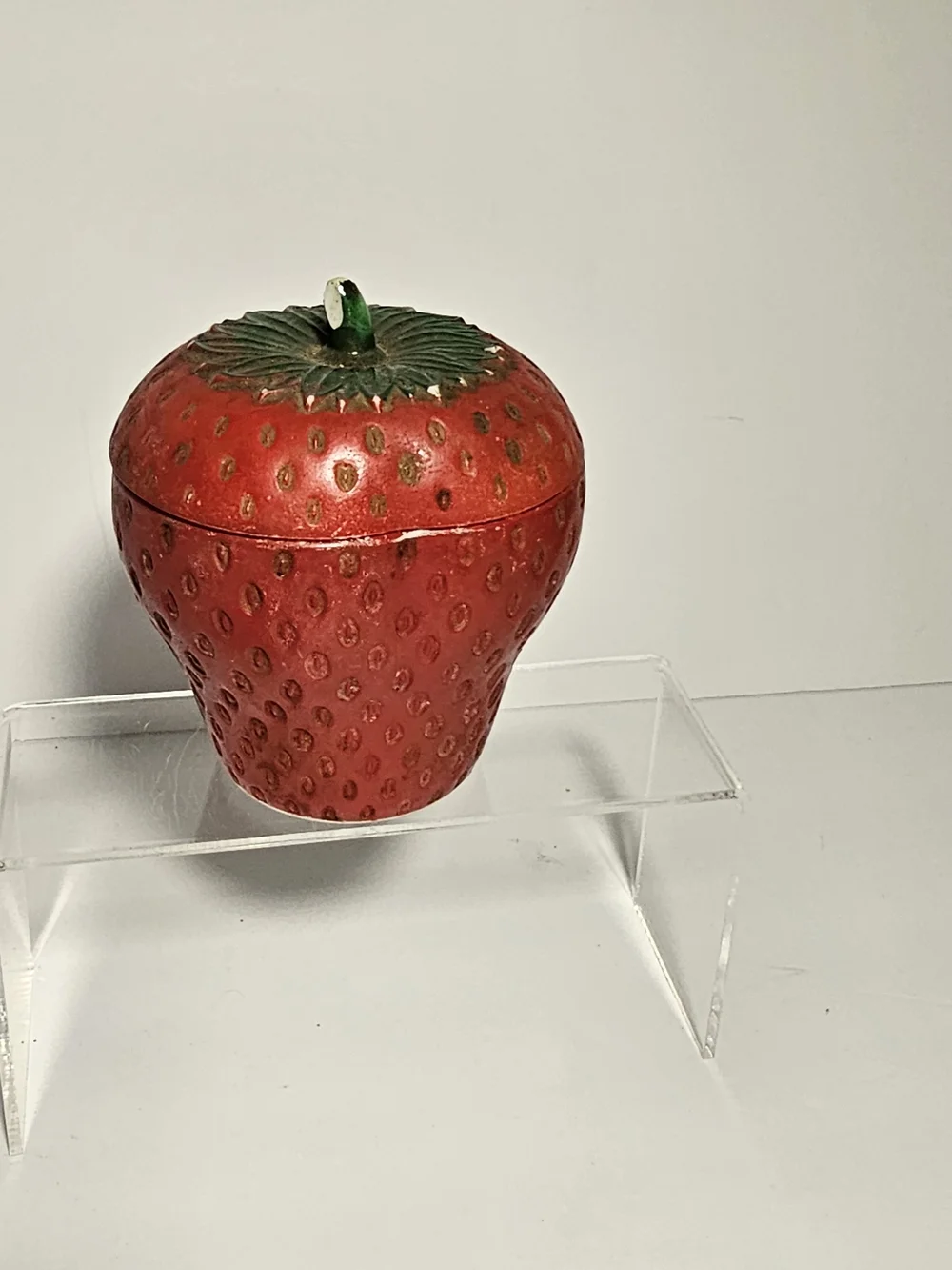 Vtg. Hazel Atlas Strawberry Jam Jelly Jar Container Pot 4